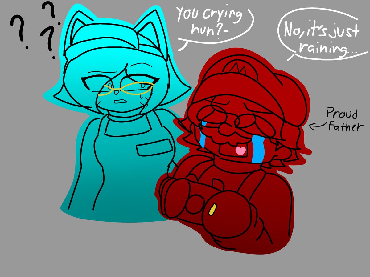 soloyaice's tweet photo. #SMG4tober2025 Day 29:
πΈπΊπ±
Mario is proud father :)
#smg4 #smg4fanart #smg4art #smg4mario #smg4karen #karenkatphish #corykatphish #katiekatphish #zackkatphish #pastapaws #digitalart #lazy https://t.co/EZJpTiTqk8