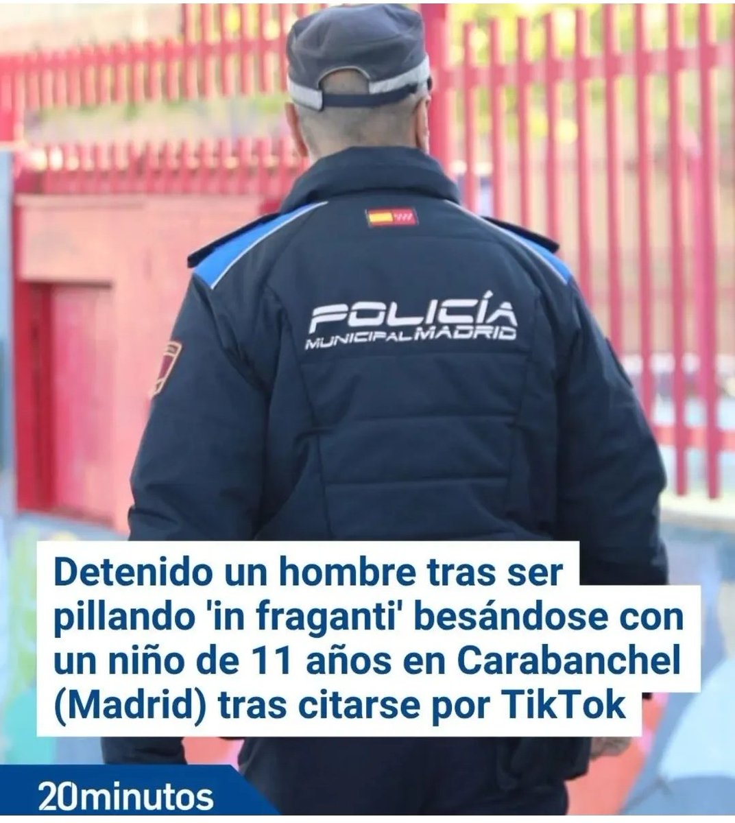 Hola <a href="/20m/">20minutos.es</a>  ¿no os parece es mejor nombrar y llamar a las cosas por su nombre?

Detenido un pederasta abusando de un menor tras hacerle grooming en TikTok y engañarle para quedar.