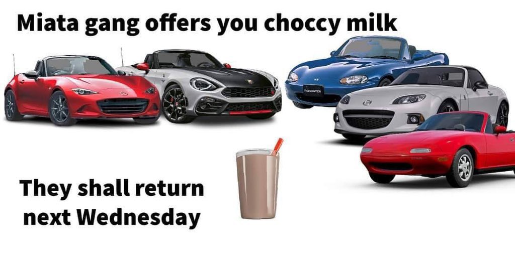Miata Gang Offers You Choccy Milk (@miatagivchomilk) on Twitter photo 