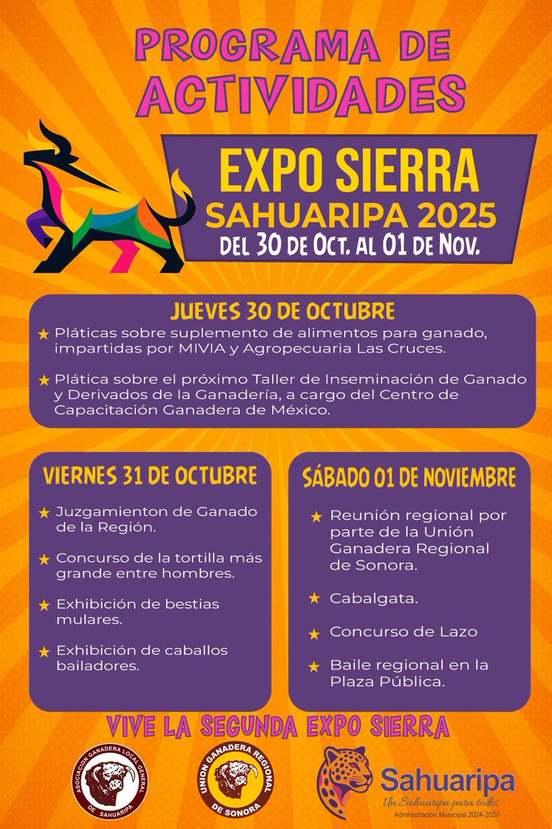 Por cierto nos vemos el viernes en el inicio de la Expo sierra Sahuaripa, mi participación inicia a las cinco nos vemos.