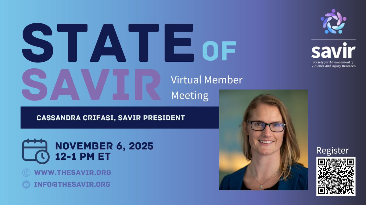savir_org's tweet image. Don&apos;t forget, SAVIR Members: Join a virtual member meeting on 11/6/25 from 12-1 pm with SAVIR President Cassandra Crifasi. Hear about what is happening at SAVIR and how your professional society can help you move forward in the current environment.  buff.ly/UY4nZKJ