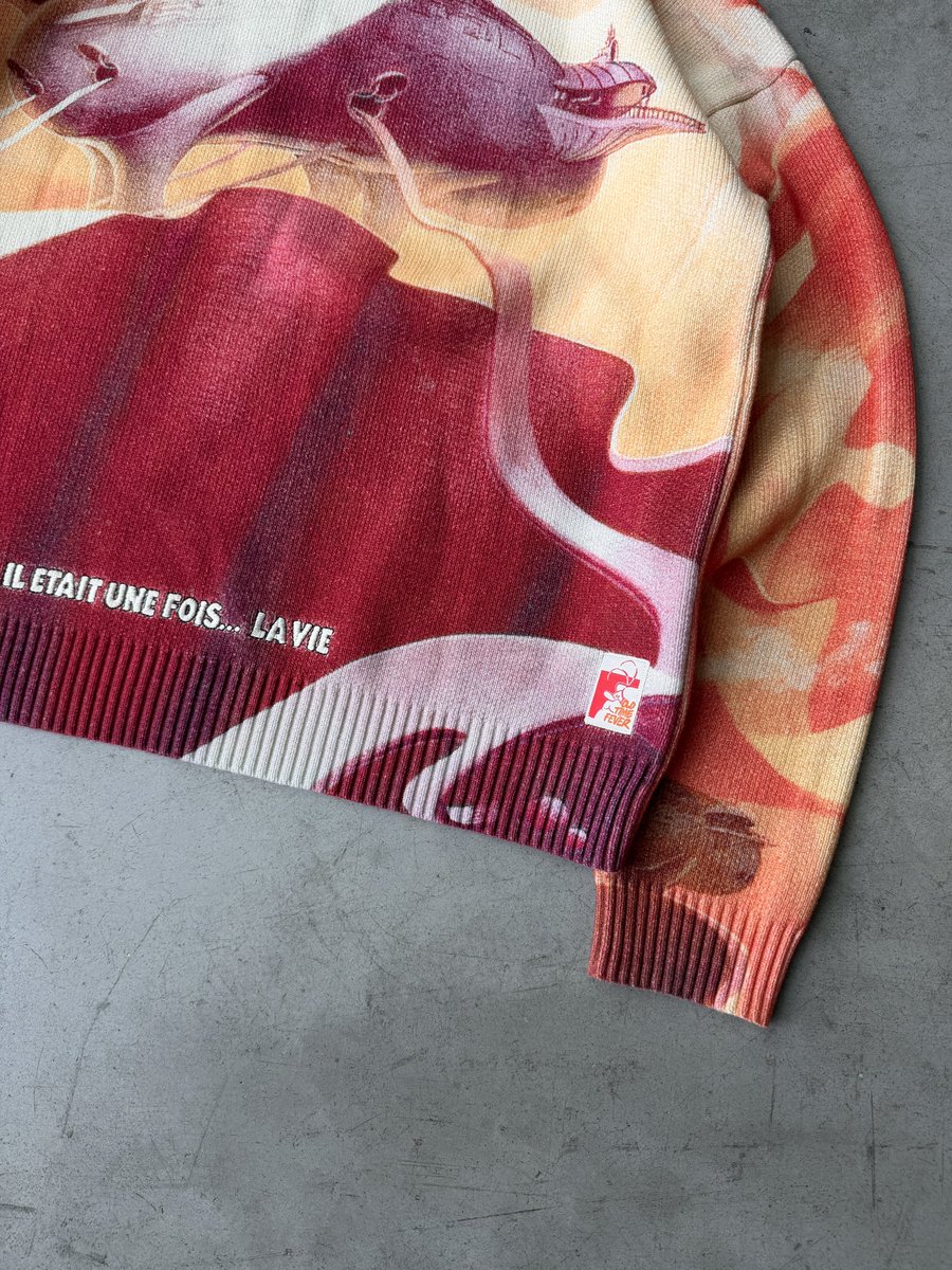 we made the most colorful knitted sweater