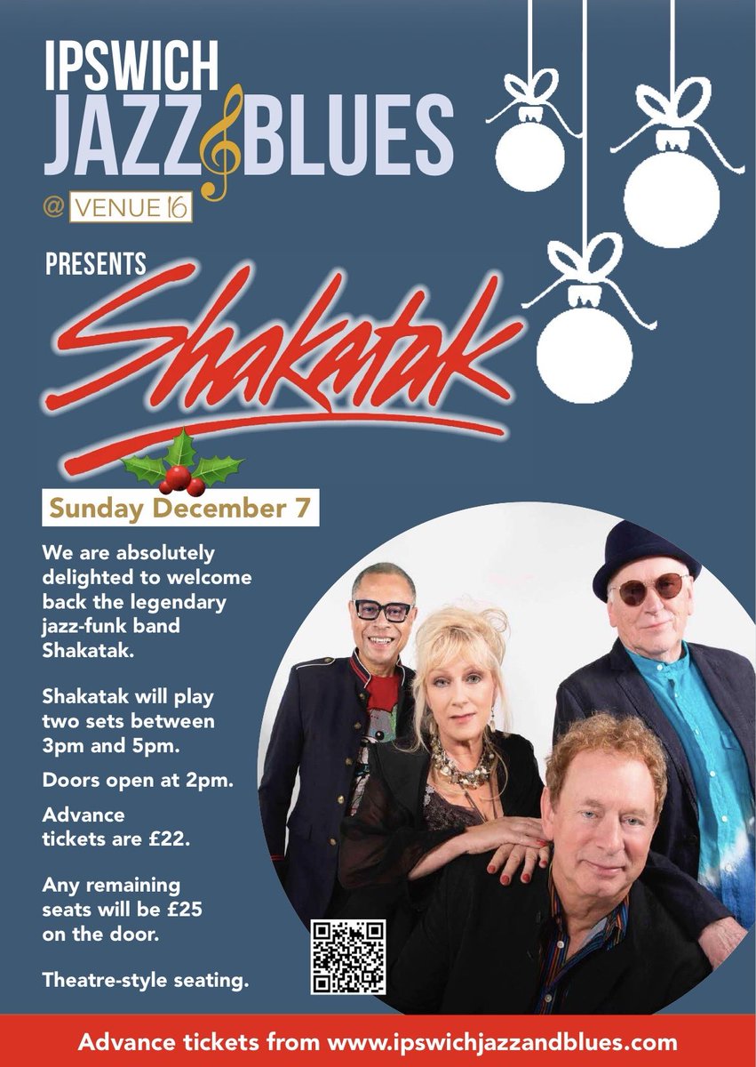 StephenFoz's tweet image. In case you hadn’t heard,  @ipsjazzandblues are bringing the legendary #Shakatak back to @venue16ipswich on the afternoon of Sunday, December 7. Hope to see you there. @rogshak #gigs #Ipswich #Suffolk