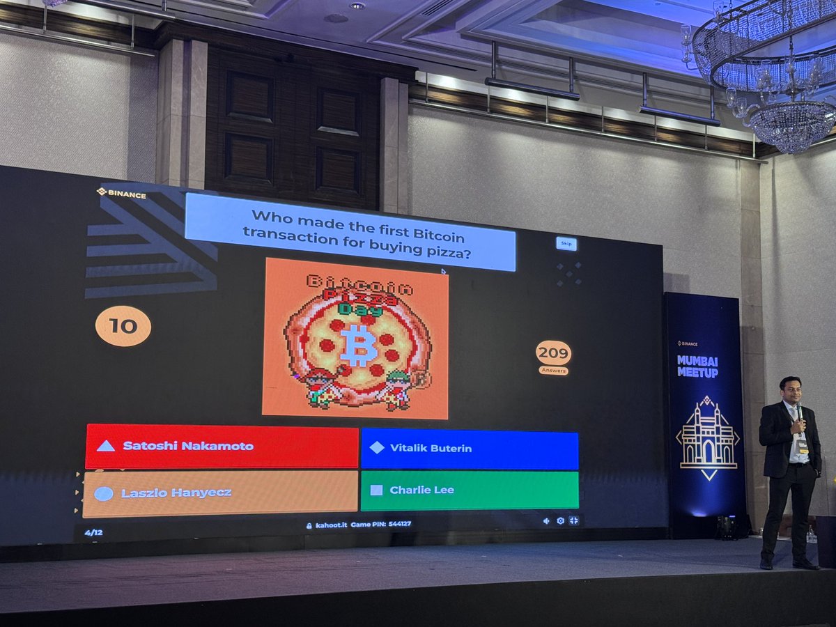 Quiz time! 🧠⚡ 
Think you know your crypto?

Drop your answer below👇 and stand a chance to win Binance swag! 🎁 #BinanceBlockchainYatra

And don't forget to follow us and tag your crypto buddies for extra brownie points!