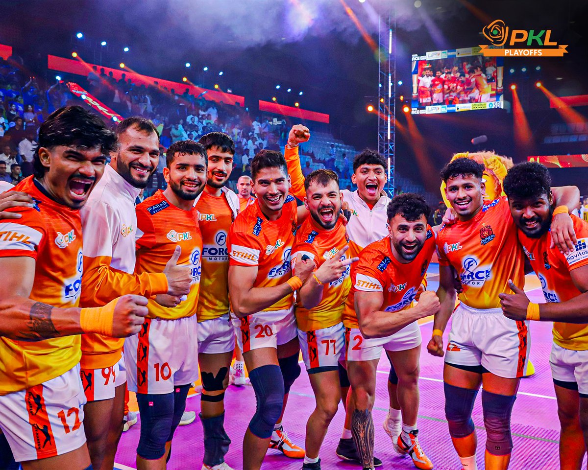 ProKabaddi's tweet photo. Wave of jubilation among #PuneriPaltan's 𝘱𝘢𝘯𝘨𝘦𝘣𝘢𝘢𝘻 🧡🥹

#PKL12 #ProKabaddi #GhusKarMaarenge https://t.co/N7xbqXDuw4