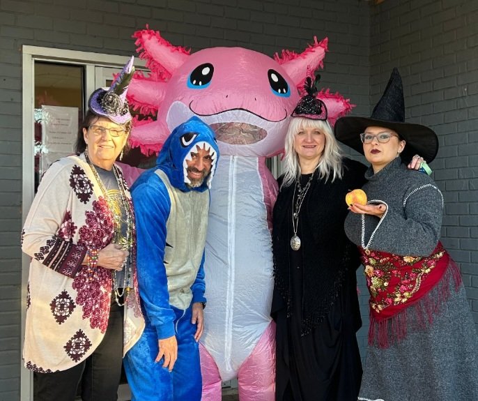 A little Halloween fun at the Lifesaving Society Manitoba office today with Kathy, Omar, Kelsey, Lynne, and Nadiia.