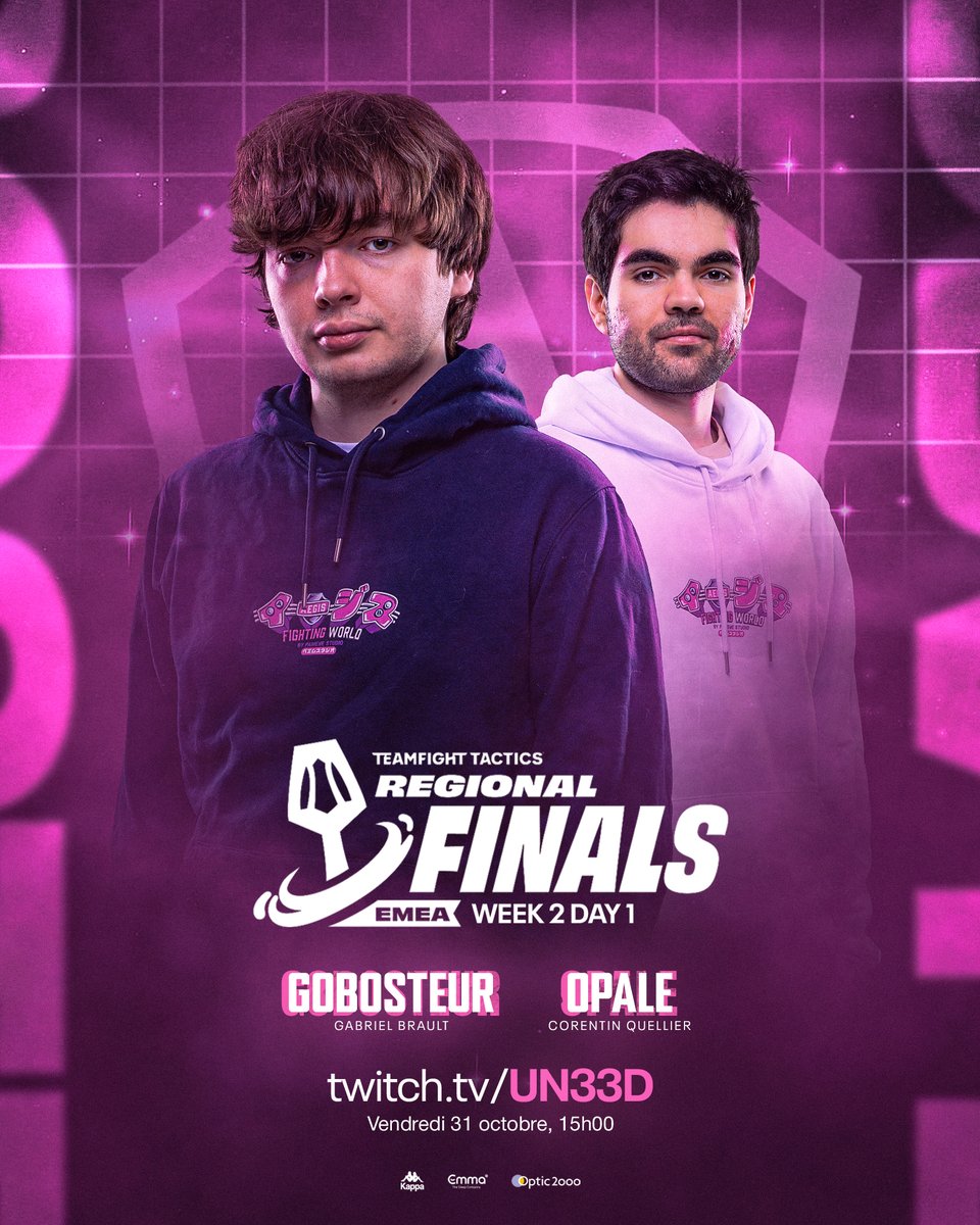 𝗘𝗠𝗘𝗔 𝗥𝗲𝗴𝗶𝗼𝗻𝗮𝗹 𝗙𝗶𝗻𝗮𝗹𝘀 : Week 2

32 joueurs encore en lice dans ce championnat d'Europe, 6 places qualificatives pour le championnat du monde 👑

Rendez-vous ce vendredi à 15h avec Gobo et Opale, pour aller chercher cette vilaine qualif !

#ShieldsUp