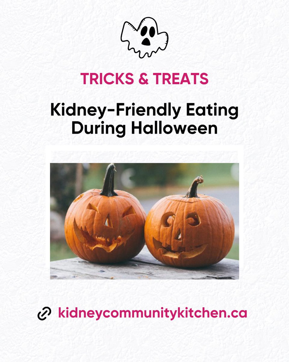 Kidney-friendly Halloween? Yes please! 🍬👻 Check out these spooky-smart tips to enjoy treats without the tricks on your kidneys!

👉 kidneycommunitykitchen.ca/dietitians-blo…