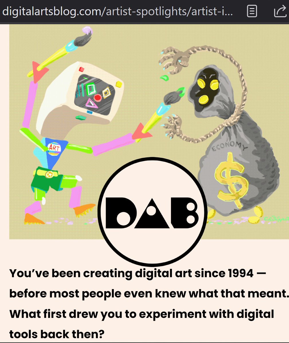 joeychips's tweet image. So grateful to Digital Arts Blog for interviewing me about my long history in the arts! We got into some pretty deep topics in a fun and fascinating way! digitalartsblog.com/artist-spotlig…
#arthistory #digitalart @digitalartsblg