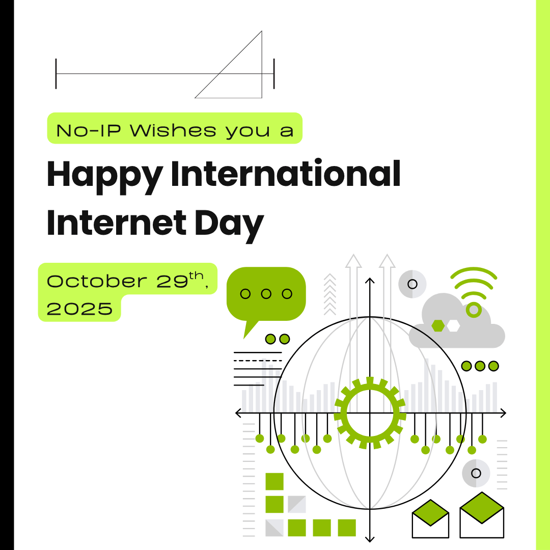 NoIPcom's tweet image. The internet: 1 massive network, billions of users, infinite possibilities. Happy #InternationalInternetDay from No-IP! 🌍💻
#InternetDay #Connectivity
