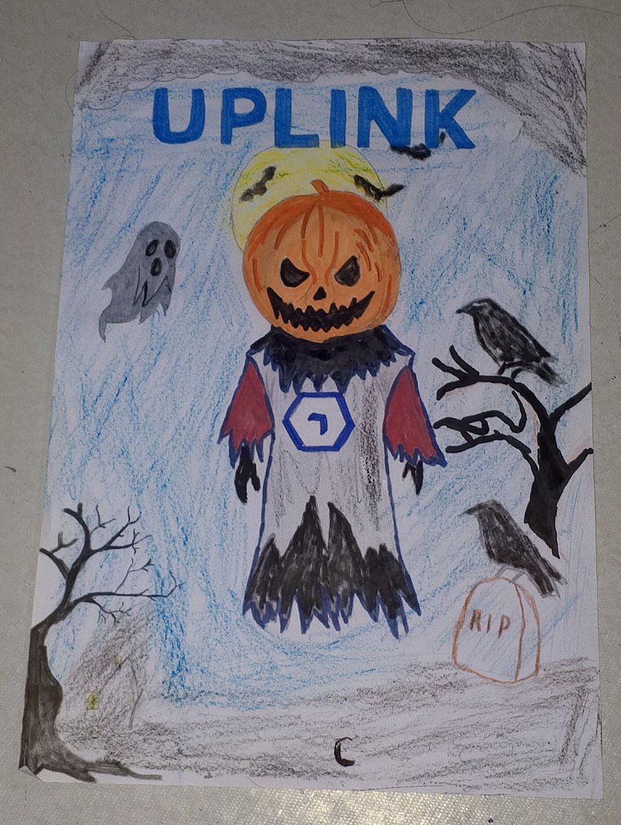 XIANANN007's tweet photo. My entry 😇Wen the blockchain meets the afterlife UPLINK rises from the grave. 👻💀
In a world where technlogy never dies, a new sprit awakns frm the shdows  pwered by the chain, guided by the moon, and ready to haunt the digtal realm🌕
#UplinkHalloweenContest
#DIYNFT @uplink_xyz https://t.co/ydryH3cwd7