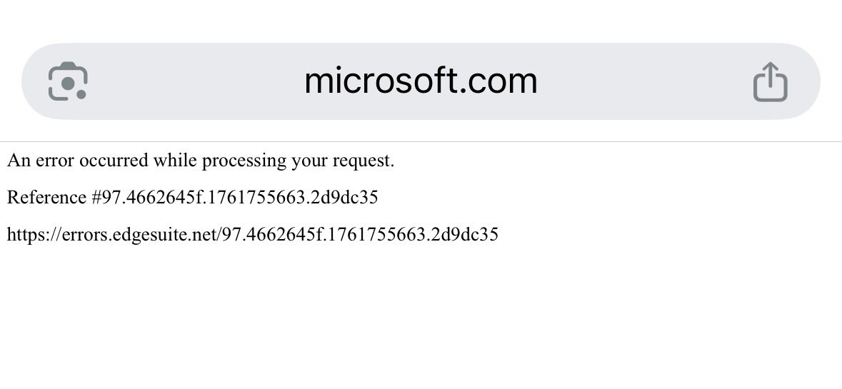malwareunicorn's tweet image. Is it me or is microsoft down right now?