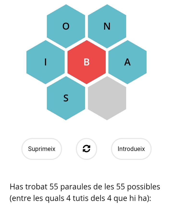 FermiSalles's tweet photo. PARAULÒGIC FINALITZAT ❗❗❗

📖🛑 Paraulògic núm. 1.458 (29/10/2025) 
55 paraules de les 55 possibles (entre les quals els 4 tutis)

#tuti #tutis #Finalitzat #dadalògic #RodaMots #Completat #TotusTutis #Paraulògic #P̶a̶r̶a̶u̶t̶r̶ò̶l̶l̶i̶c̶ #Paraulotalògic #ParaulògicFinalitzat https://t.co/DpMPmAmbDd