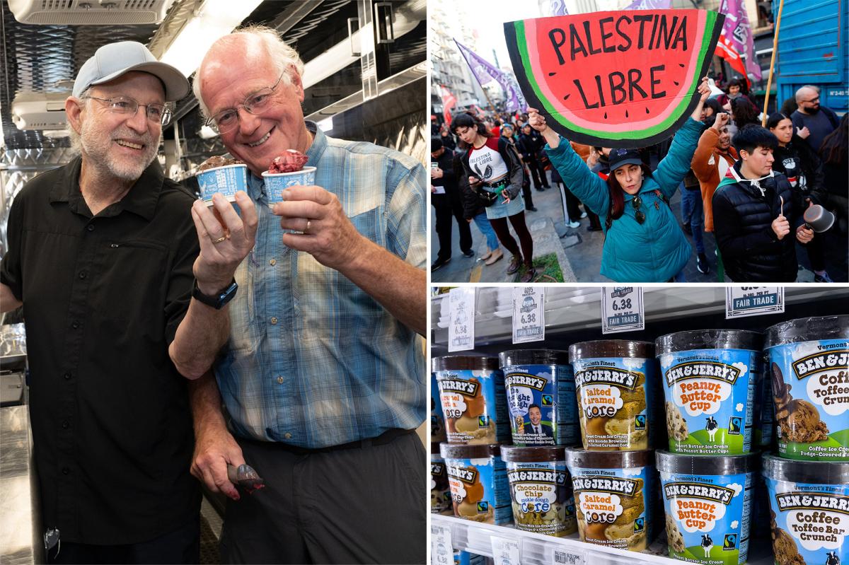 nypost's tweet image. Ben &amp;amp; Jerry’s co-founder to launch own Palestine-themed ice cream after Unilever vetoed idea trib.al/SQBbsO4