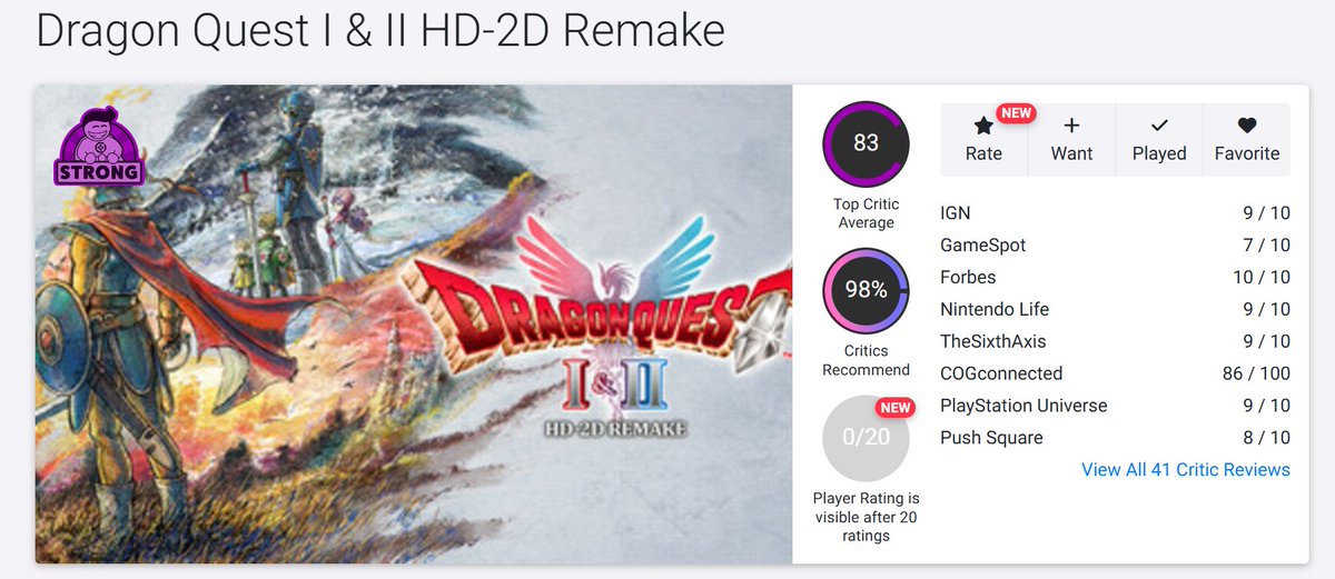 Who's ready for the Dragon Quest 1 &amp; II HD-2D Remake?

Check out all of the reviews here: opencritic.com/game/19041/dra…