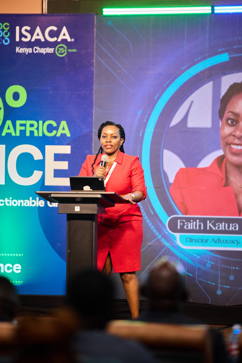Isaca_kenya's tweet photo. “Advocacy is most powerful when it’s built on partnerships and collaboration.” — Faith Katua, Advocacy Director, ISACA Kenya Chapter.

At #GRC360Africa, she highlighted how strong alliances continue to drive ISACA Kenya’s impact in GRC.

#ISACAKEGRC2025 @Isaca_kenya https://t.co/dp7c1t28IH
