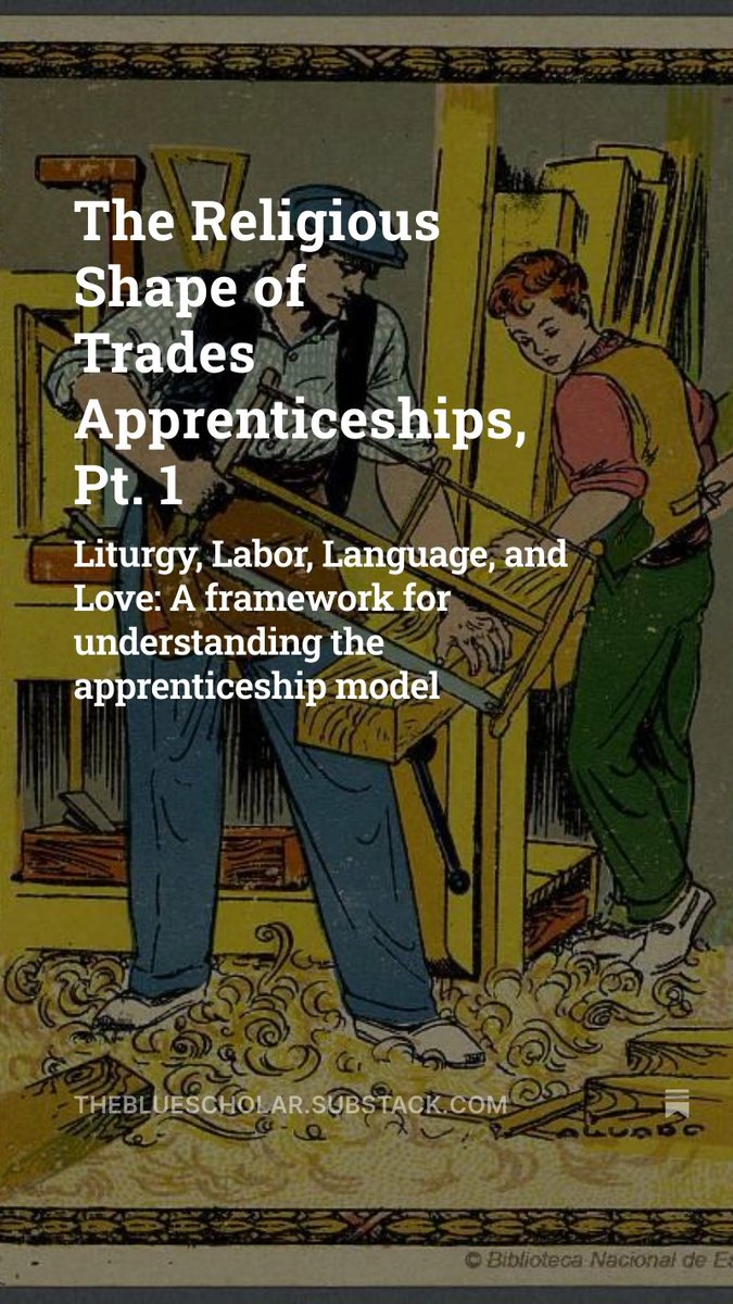 I've published a new essay picking up a thread I'd left untied in a previous piece:

The religious shape of trades apprenticeships.