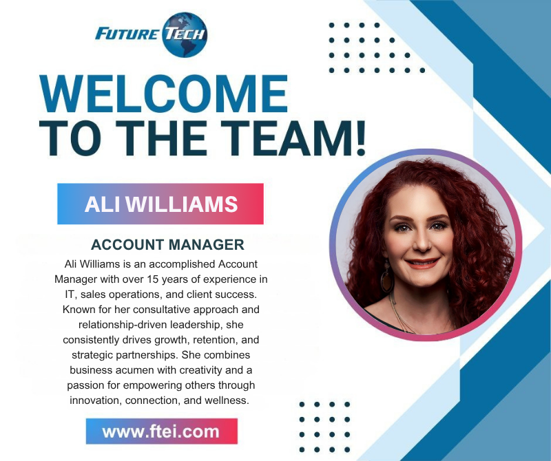 Join us in welcoming Ali Williams to Future Tech 🎉

We're excited to have Ali join the team supporting customers on their journey to success!
