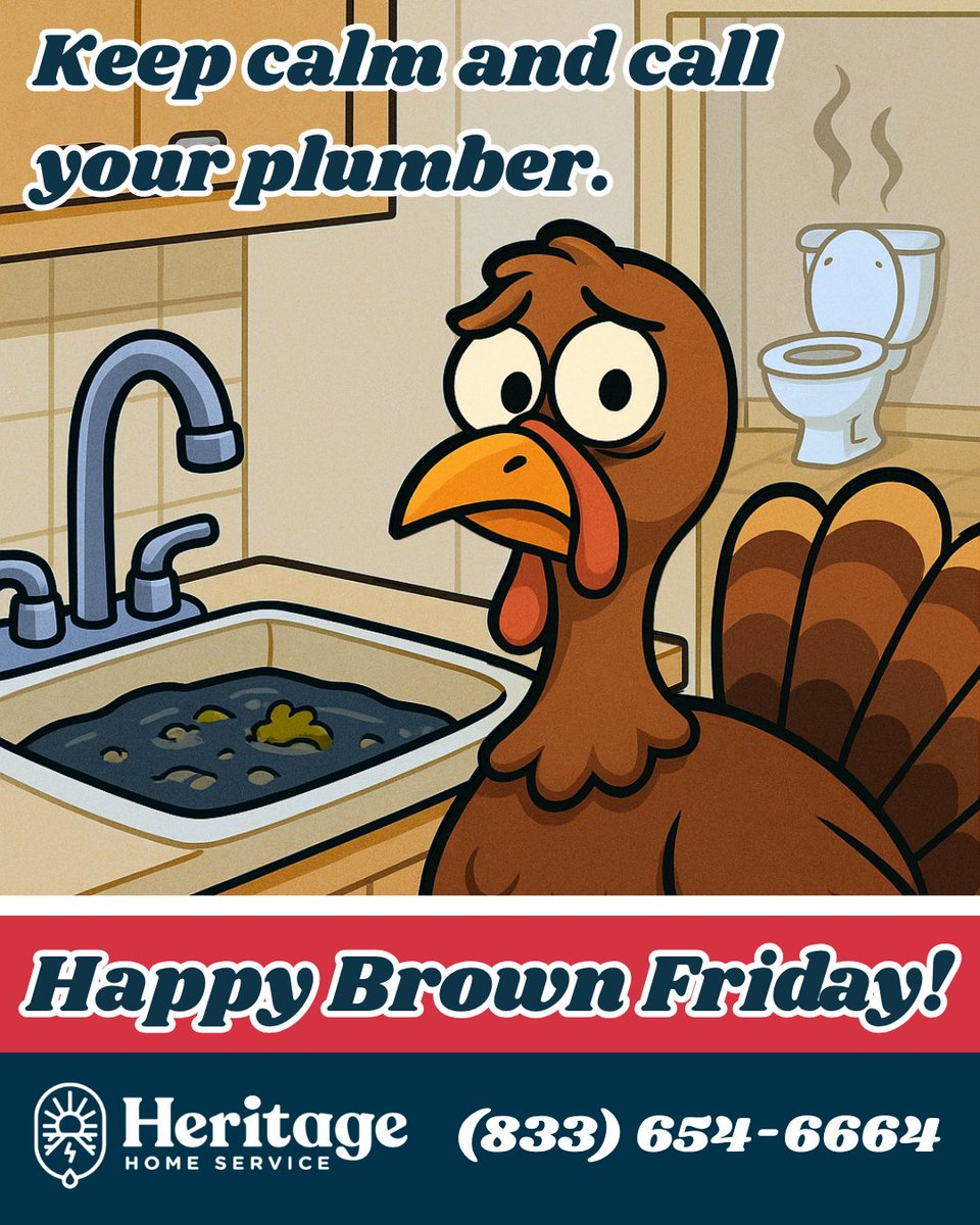 💩🦃Whether it’s a clogged sink or a backed-up drain after Thanksgiving dinner, we’ve got you covered. 🚰💪

📞 Call +1 (833) 654-6664 and let the pros handle the post-turkey plumbing!

#BrownFriday #PlumbingHumor #PlumbingPro #DrainCleaning #ThanksgivingWeekend