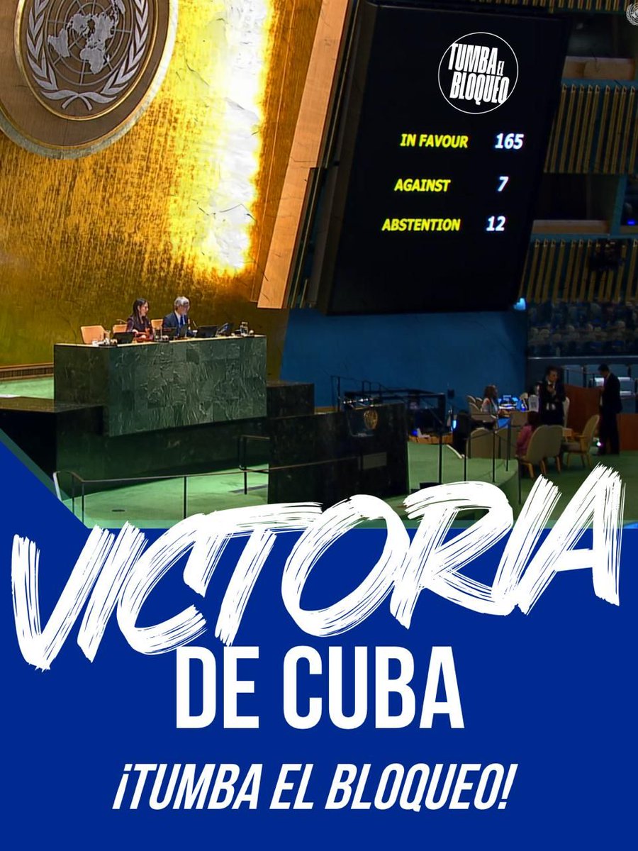 Abrumadora mayoría contra el Bloqueo a Cuba #TumbaElBloqueo