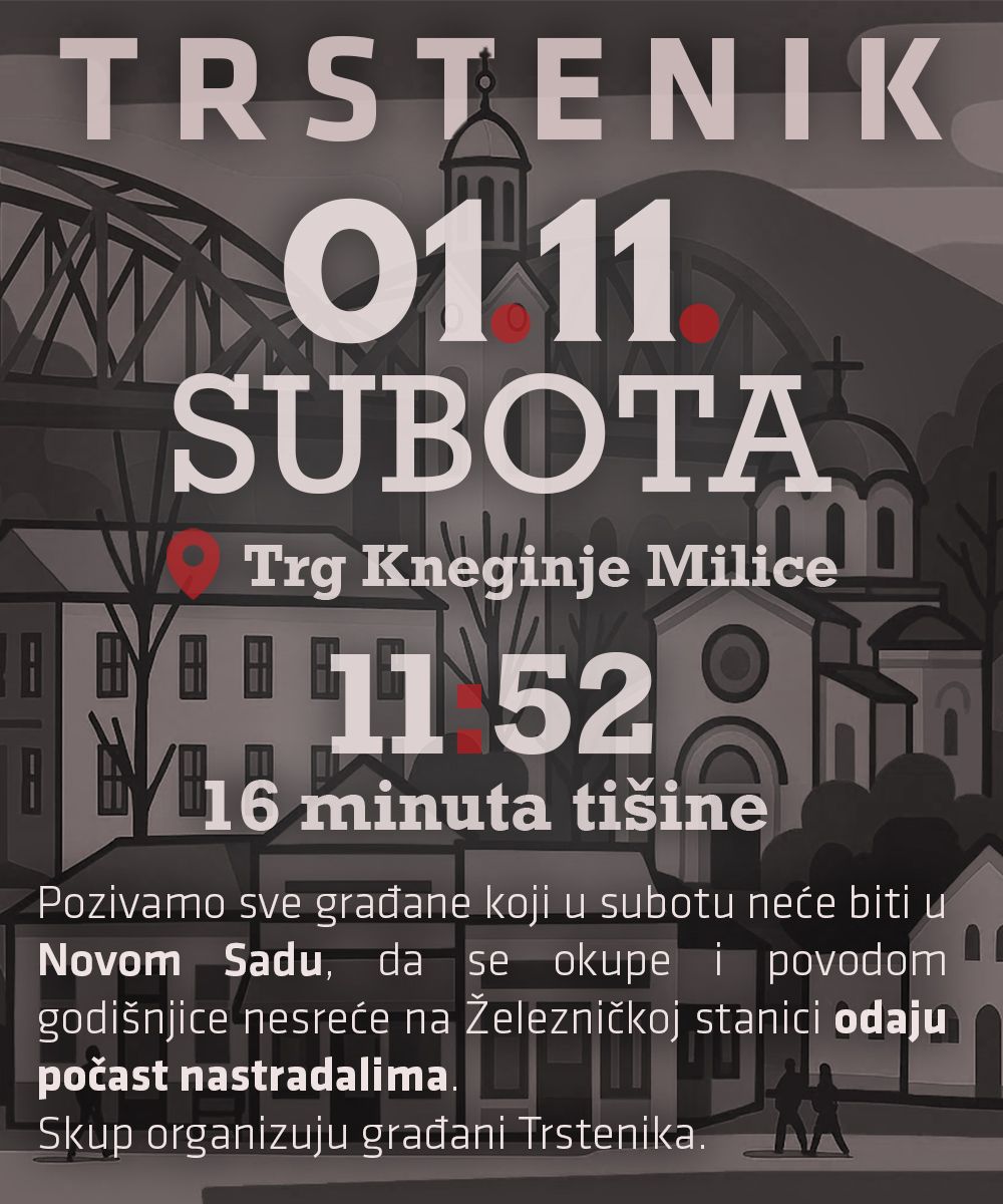 Ko ne može za Novi Sad eto nek dođe da pokažemo da Trstenik nije ćacilend