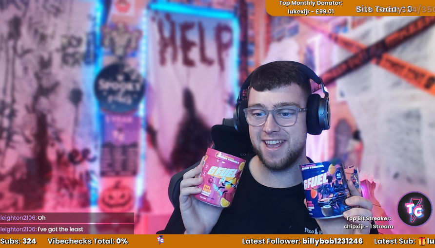 tomcornishh's tweet photo. FUEL THE FRIGHT - Halloween Stream👻

5x GFUEL Energy Tubs &amp; LOADS of VBUCKs to Giveaway!🎃 Fall Guys, Chat Games and Fortnite!

Thank you to @GFuelEnergy for sponsoring!🔥ad 

https://t.co/9jmCbD7GYy https://t.co/nIBIHn8ZaN