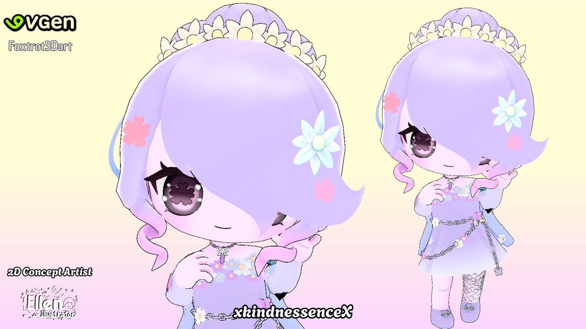 Foxtrot3DArt's tweet photo. hi again everyone! I recently finished this 3D chibi Vtuber model! 
It was a great pleasure to work with the 2D concept artist @EllenTsubaki for this character

#vtubermodel #digitalart #ENVtuber #commisionsopen https://t.co/tSCkNkzfYp