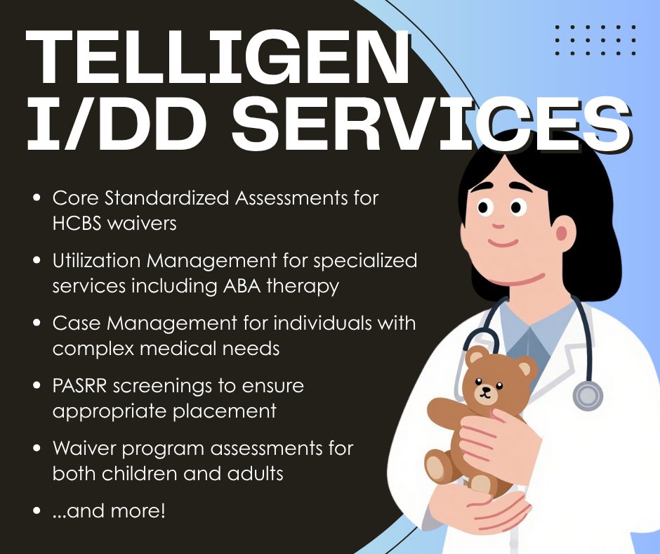Visit us at NASDDDS Annual Conference (Nov 4-6) at Booth #28! Telligen provides comprehensive support for state I/DD programs, bringing clinical &amp; technical expertise to serve individuals with intellectual &amp; developmental disabilities. Let's connect! #NASDDDS #IDDservices