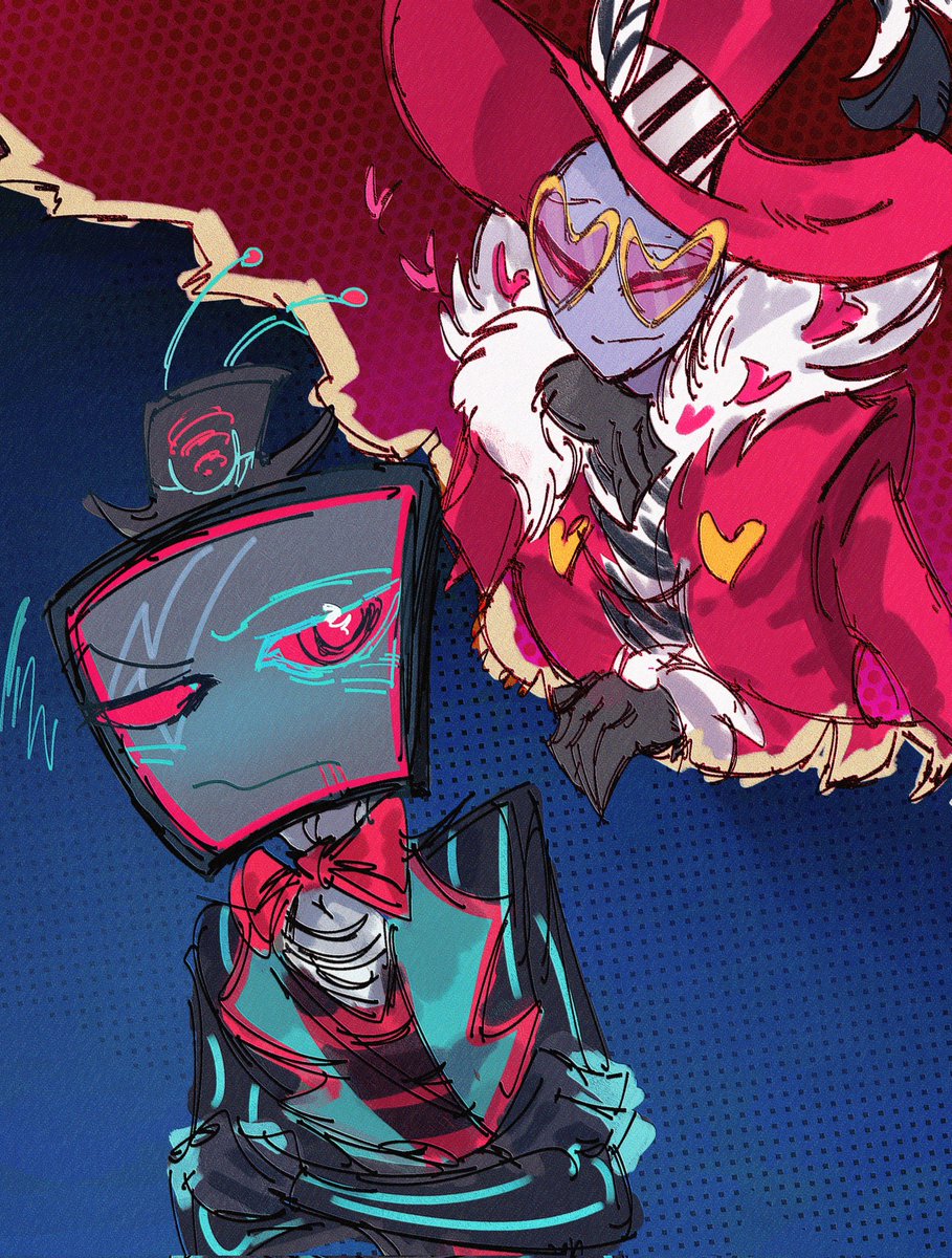 Angusvardon's tweet photo. He is sure to be fascinated by him.
#HazbinHotel #HazbinHotelValentino #HazbinHotelVox #Voxval
#StaticMoth https://t.co/t56HmeyPPe