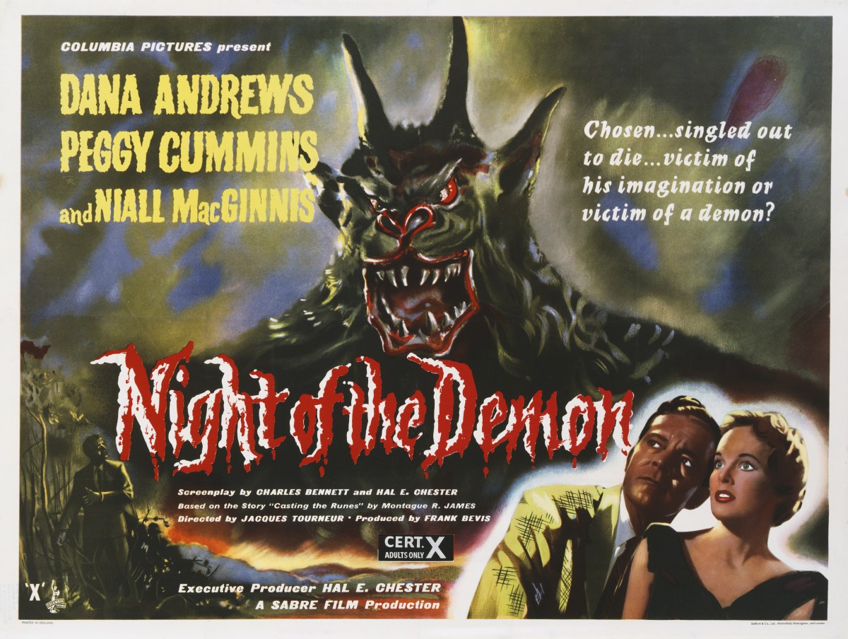 I wrote about Jacques Tourneur's profoundly unsettling and uncertain Night of the Demon (1957), over at my Old New substack. Link in reply.