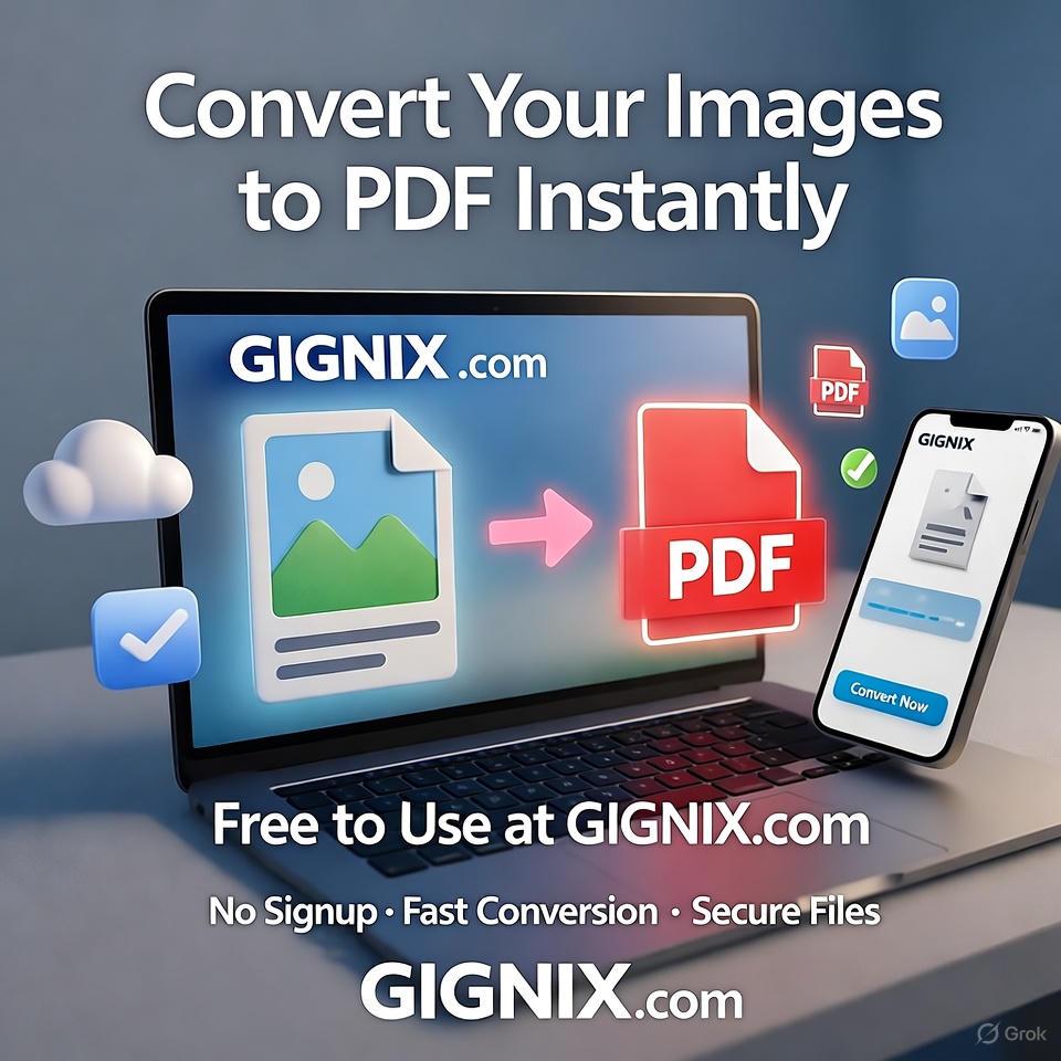 GignixOfficial's tweet image. Convert Your Images into PDF in Seconds!
Tired of searching for a perfect Image to PDF converter?
Now do it instantly with the Gignix — fast, easy, and secure! 📷
gignix.com/image-to-pdf/

#Gignix #ImageToPDF #FileConverter #SmartTools #ProductivityApp #GignixApp #PDFConverter