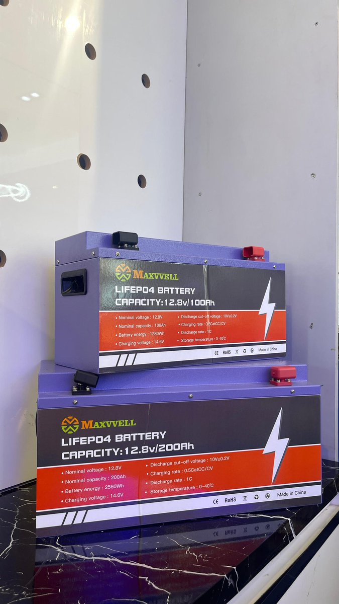 EasyPowerHub's tweet image. MAXWELL LIFE PO4 BATTERY AVAILABLE IN STOCK 
3.84KWH/300AH
PRICE:  600,000
CONTACT US FOR ALL YOUR SOLAR/ INVERTER SYSTEM, ELECTRIC FENCE WIRE, SOLAR STREETLIGHTS AND CCTV CAMERAS INSTALLATION
Dm us at: +234 808 505 3131