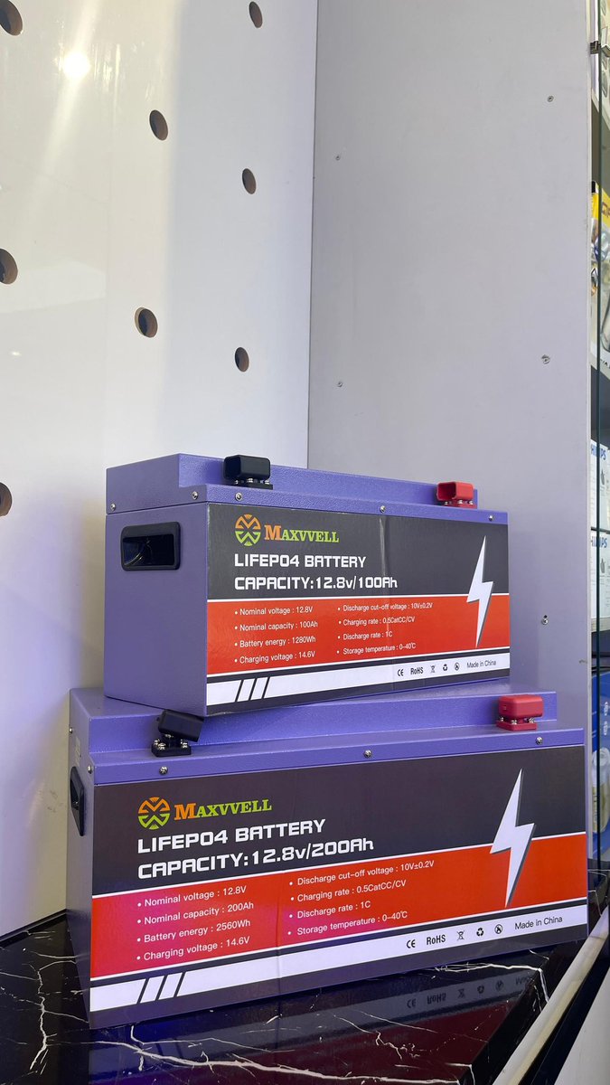 EasyPowerHub's tweet image. MAXWELL LIFE PO4 BATTERY AVAILABLE IN STOCK 
3.84KWH/300AH
PRICE:  600,000
CONTACT US FOR ALL YOUR SOLAR/ INVERTER SYSTEM, ELECTRIC FENCE WIRE, SOLAR STREETLIGHTS AND CCTV CAMERAS INSTALLATION
Dm us at: +234 808 505 3131