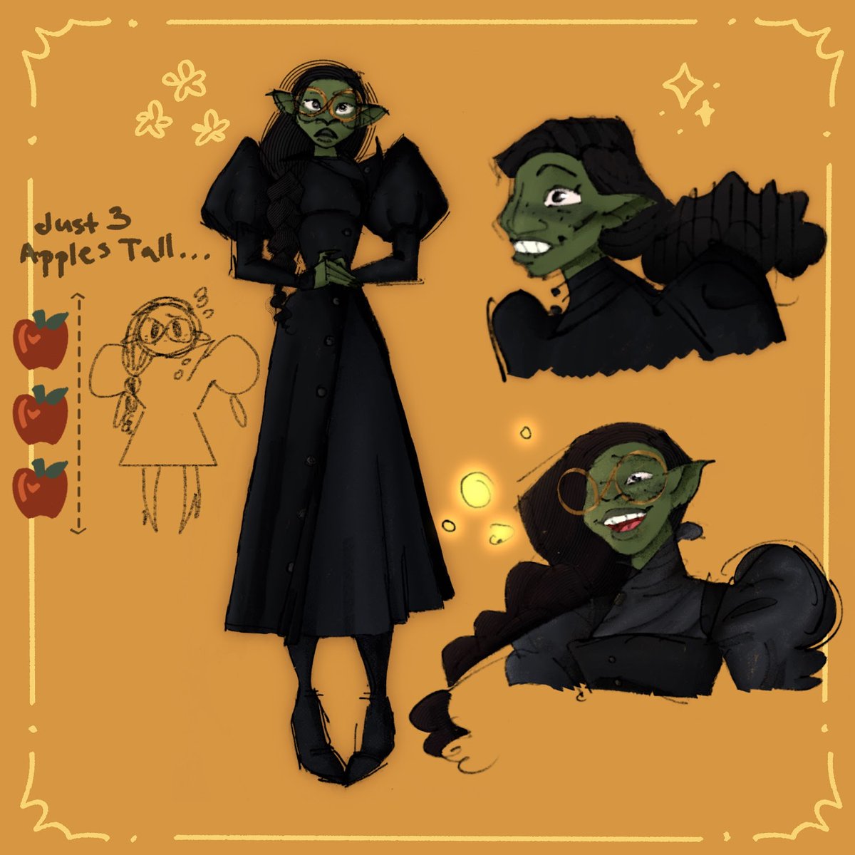 OscuritaArt's tweet image. she was just a baby #wicked #elphaba