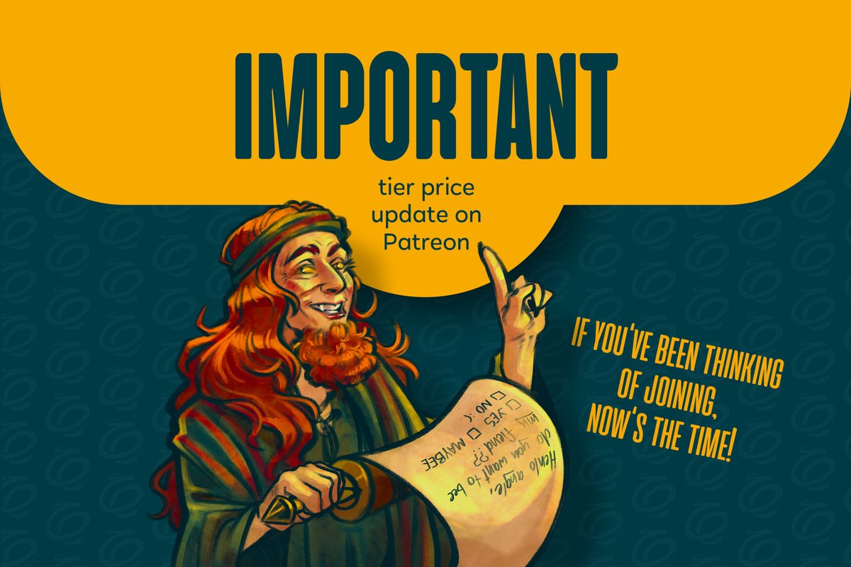 I've just shared an update about my tier prices over on Patreon.
If you've been thinking of joining, now's the time before prices go up ⭐️