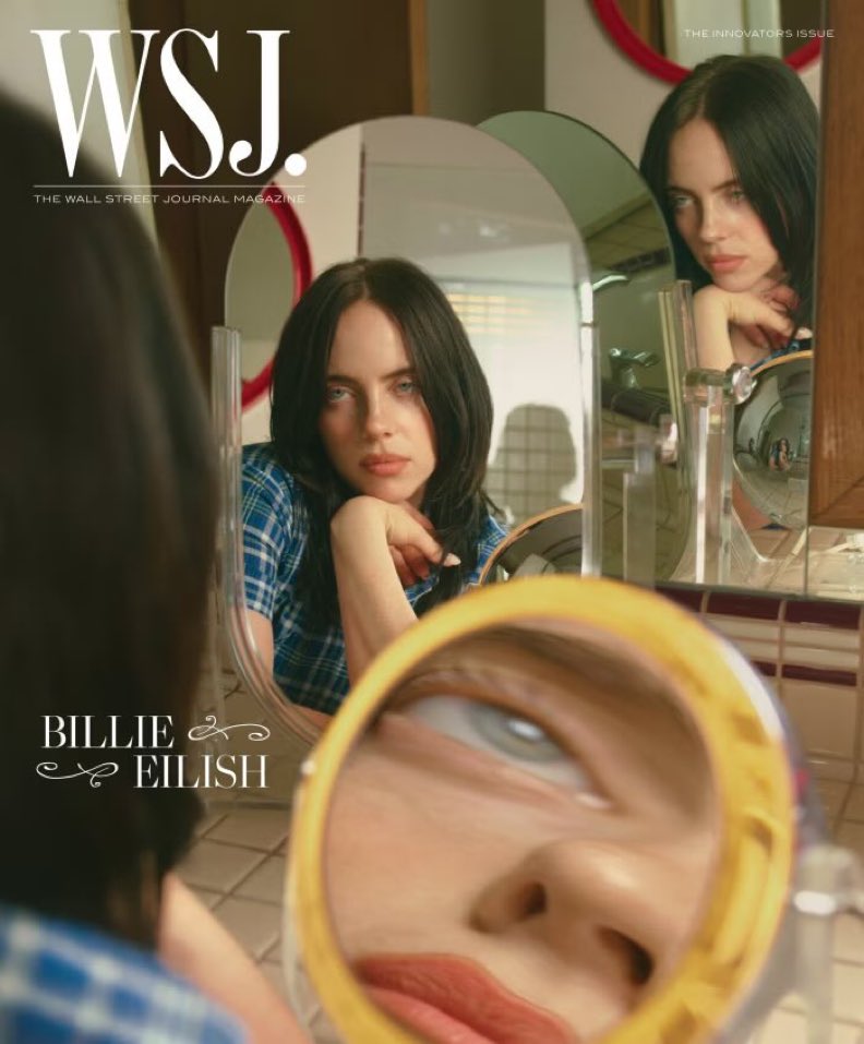 Billie Eilish en la portada de la nueva edición de la revista WSJ.