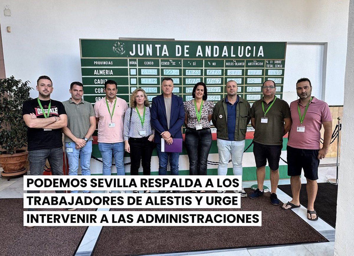 SusanaHornillo's tweet image. El modelo industrial que queremos para Sevilla no puede sustentarse en la precariedad, mucho menos si hay financiación pública de por medio.
Todo nuestro apoyo a los trabajadores de Alestis y a los representantes de CCOO en el comité de empresa.

🗞️ europapress.es/andalucia/sevi…