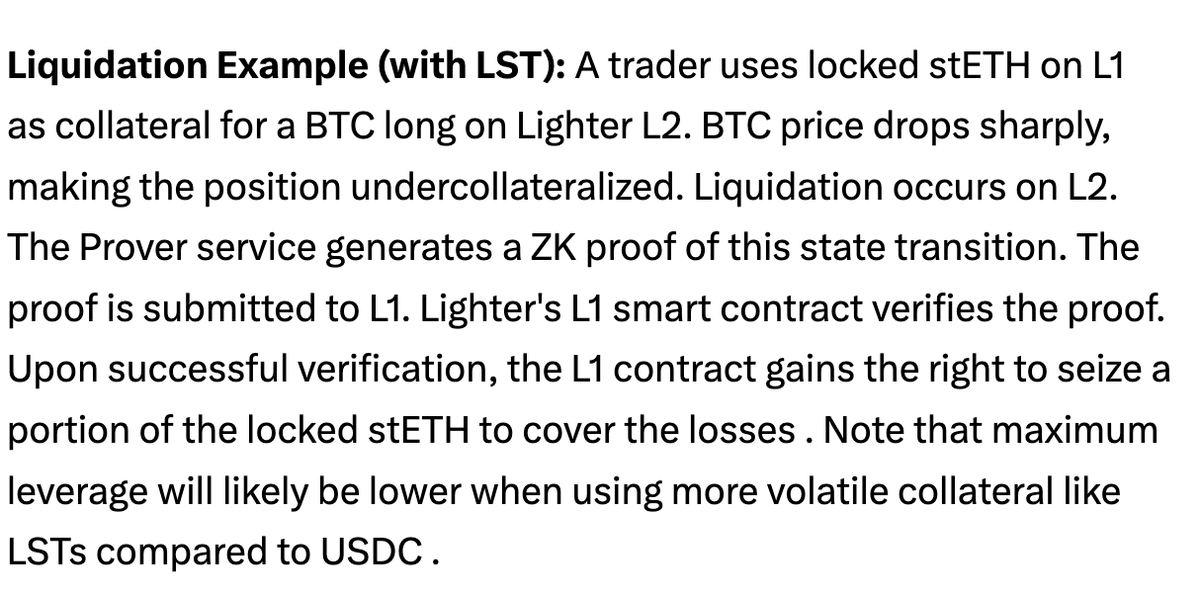 Lighter is incredible validation of the L2 roadmap.

Finally - a badass team of engineers built an app specific L2 using zk that's complimentary not competitive to Ethereum, a use case ppl want (perps), and UX as good as any CEX.

This upcoming feature alone is a game changer...