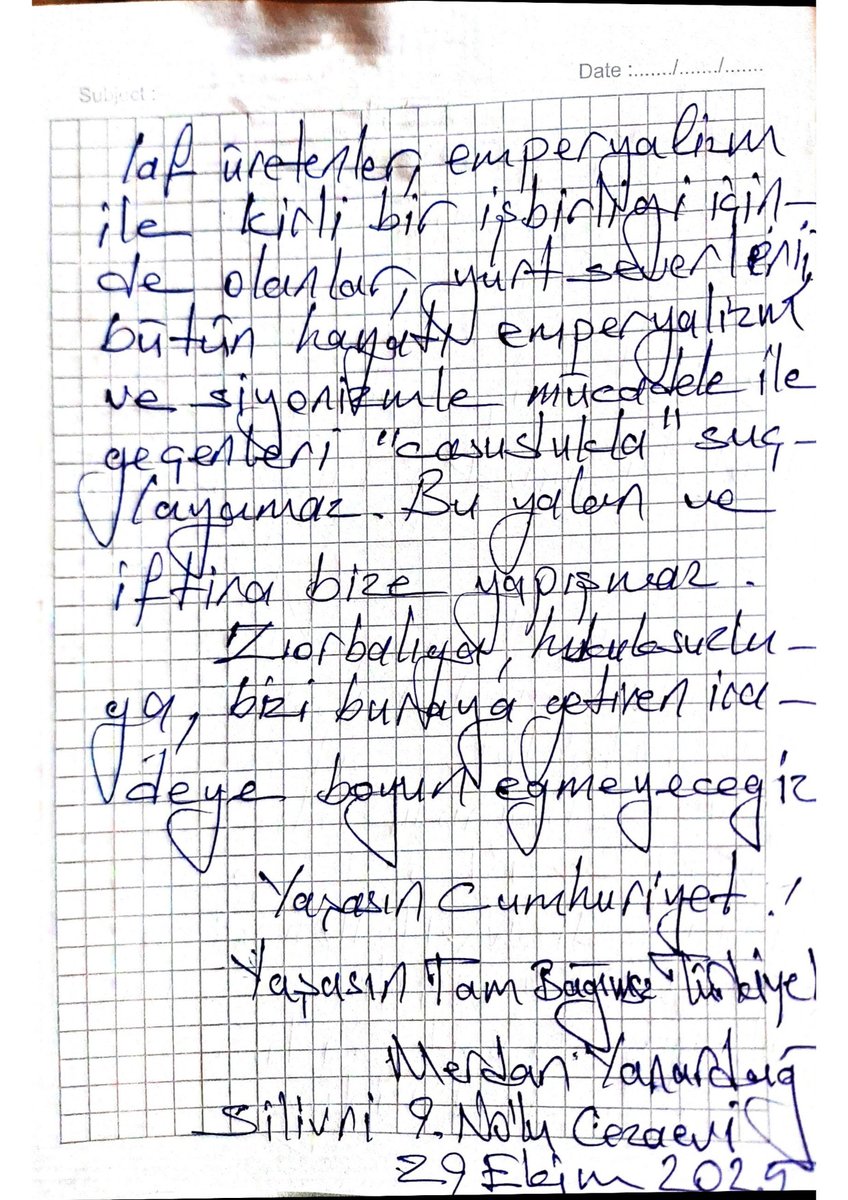 "Değerli dostlar, değerli kamuoyu; iradenin bir hanedandan alınıp saltanata son verilerek Cumhuriyetin ilan edildiği bu büyük günde yurtseverlere karşı yeni bir kumpasla karşı karşıyayız. Bu kumpasın iki amacı vardı; biri Ekrem İmamoğlu'na tedbiren bir tutuklama kararı daha