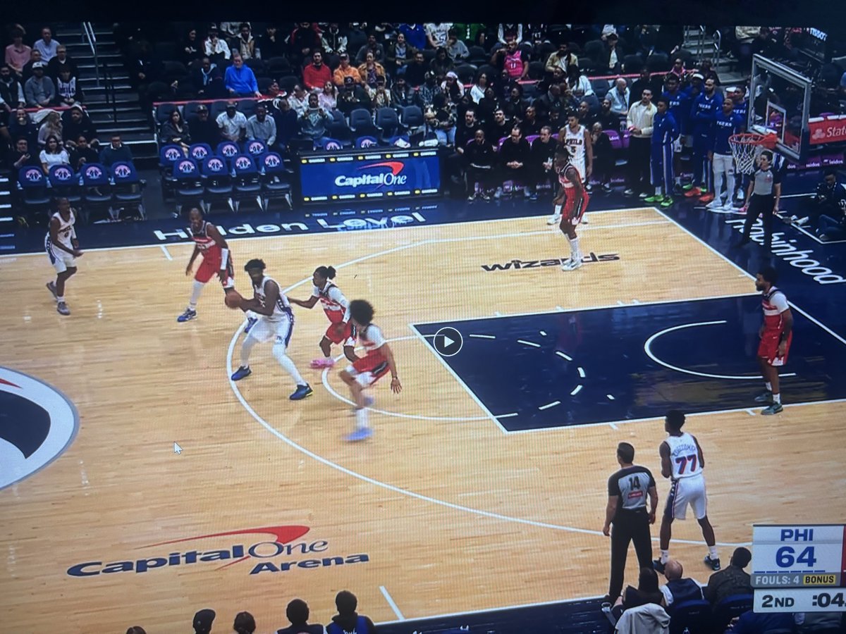 This is the attention Joel creates. Btw this ended in a VJ 4-point play.