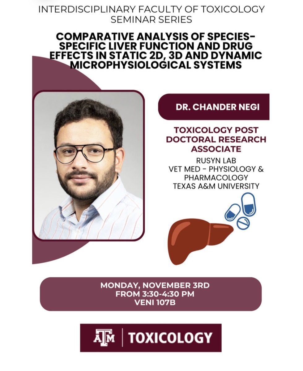 Please join us next Monday (11/3) at 3:30pm in VENI 107B for an exciting seminar with Dr. Chander Negi.