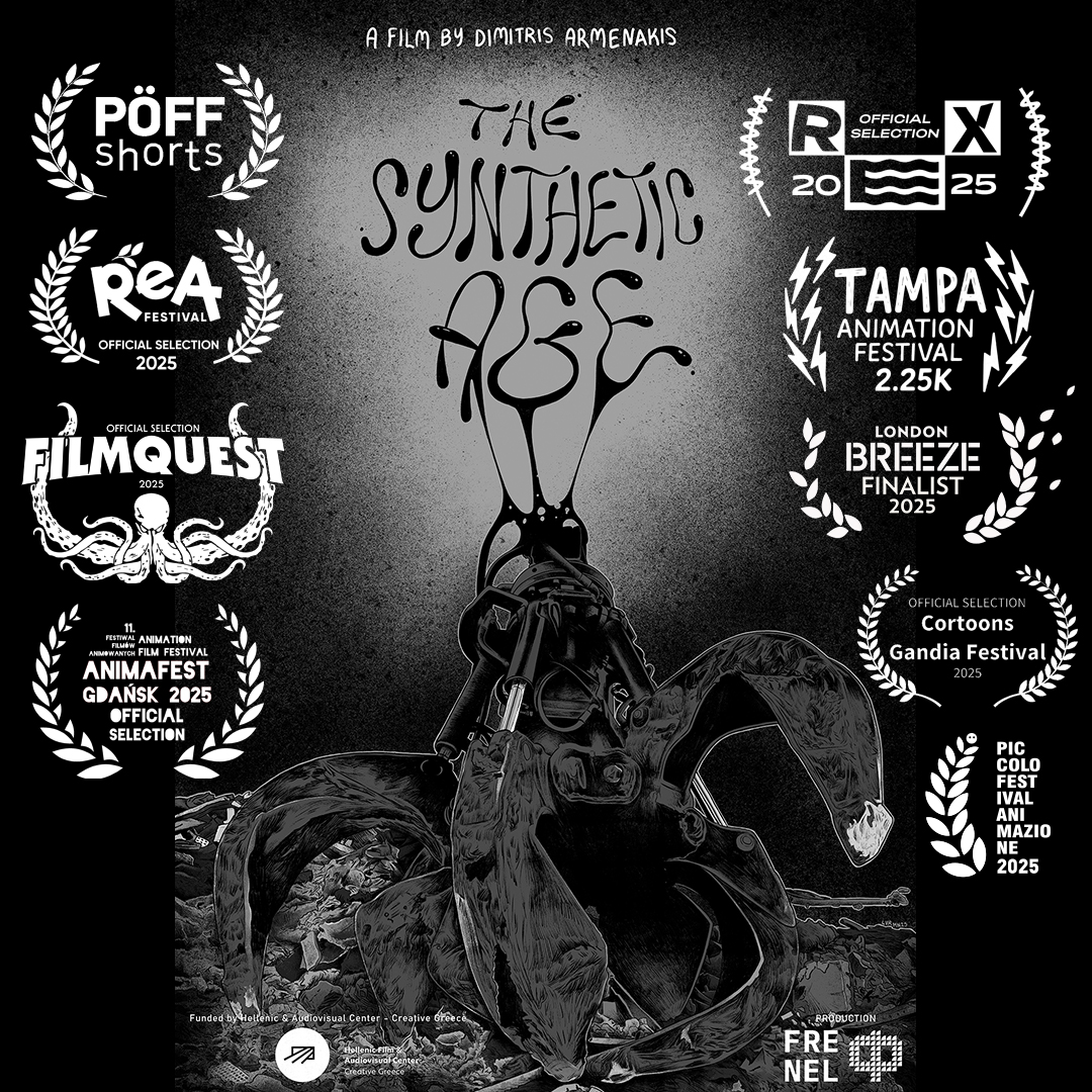 dimrmn's tweet image. Poster reveal for the short film 'The Synthetic Age' along with festival updates!
Piccolo Festival Animazione 15-23/11
REX Animation Film Festival 17 - 22/11
PÖFF Shorts @TallinnBNFF 11 - 19/11
@GdanskAnimaFest 8-11/11
Tampa Animation Festival 6-9/11
@FilmQuestFest 23/10 - 11