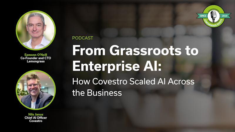 In this episode of #LemongrassRoots - we’re joined by the Chief AI Officer at #Covestro, to explore how one of the world’s leading materials companies turned #ArtificialIntelligence from a niche experiment into a strategic enterprise capability.  hubs.la/Q03QNSx_0