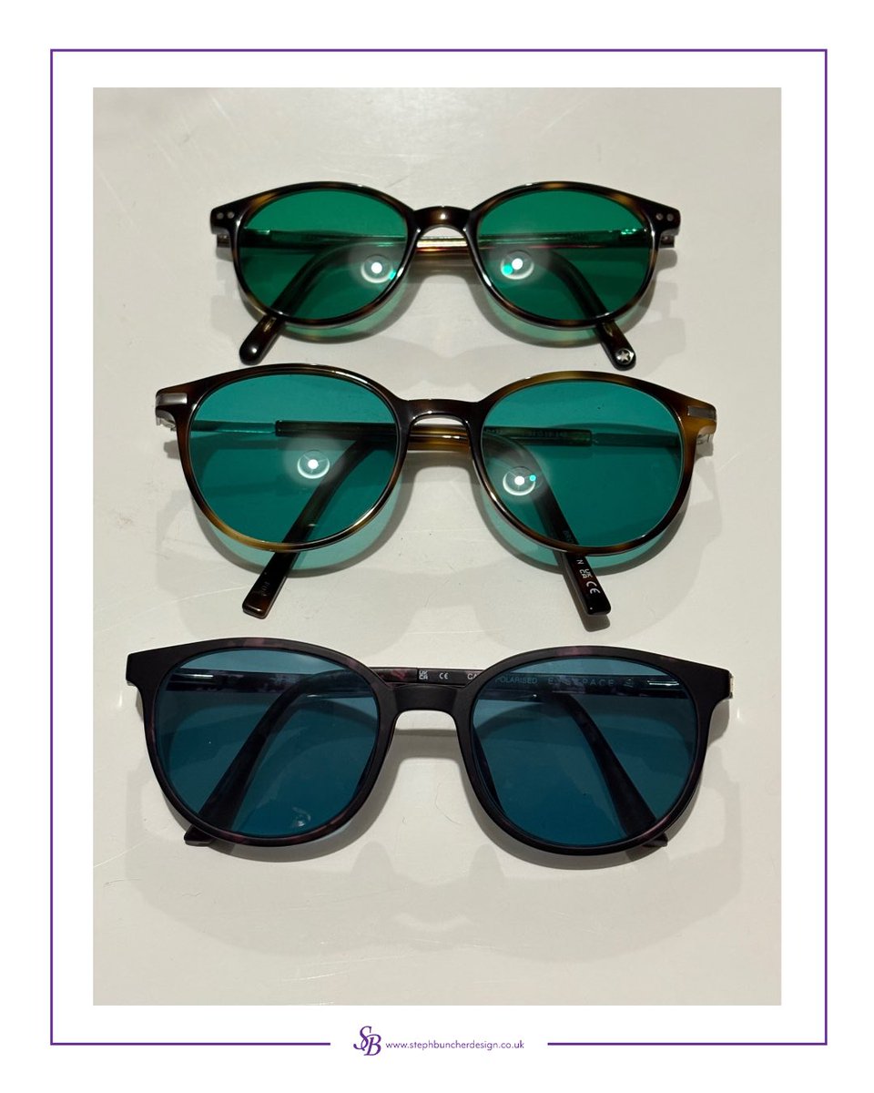 SBuncherDesign's tweet image. We collected my daughter’s new glasses over the half term break, it’s fascinating to see how her colour has changed in the 5 years she’s been using these (the bottom pair are her new glasses).

#visualstress