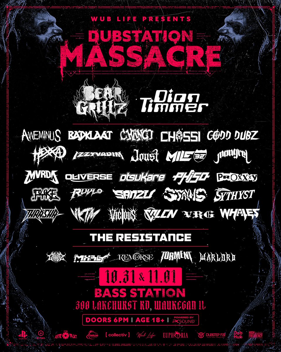 HALLOWEEKEND ABOUT TO POP OFF 🩸

who we seeing at <a href="/DubMassacre/">Dubstation Massacre</a> ?!