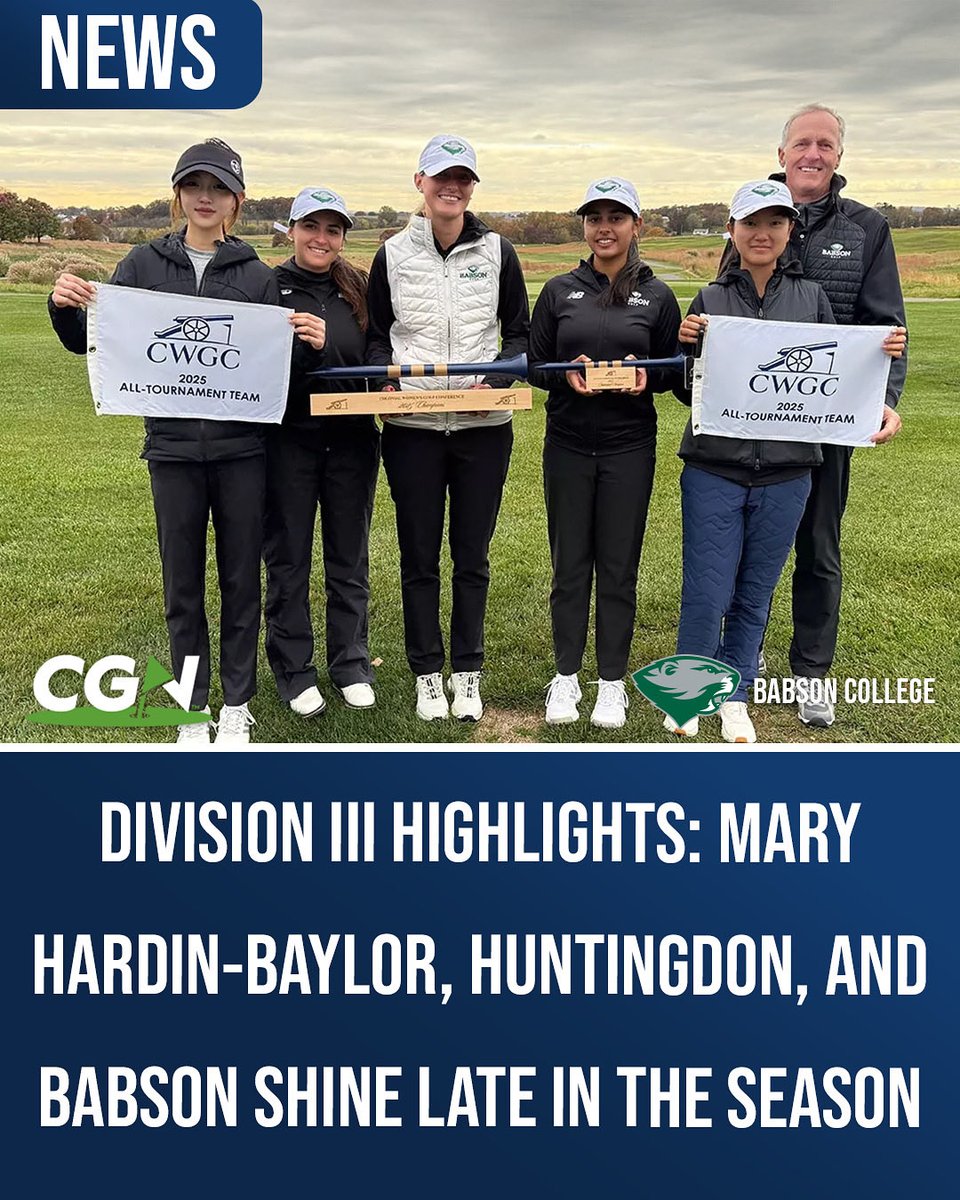 Division III Highlights: Mary Hardin-Baylor, Huntingdon, and Babson Shine Late in the Season

<a href="/D3golfguys/">D3 Golf Guys</a> <a href="/D3Direct/">D3Direct</a> 

Welcome to this week’s edition of the 2025–26 collegiate golf tournament winners recap for Division III. Here’s a look at the champions and standout performances