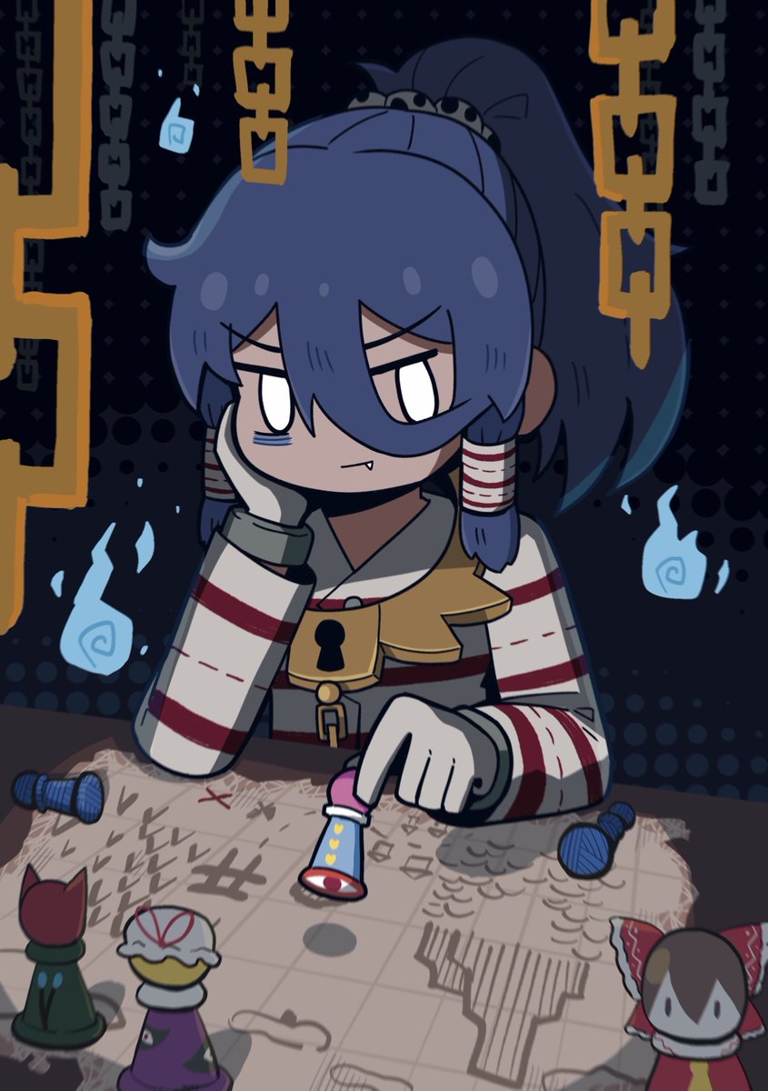 #東方Project #宮出口瑞霊
bilibili的瑞灵接力
平时比较常画瑞灵软糯的形象，所以这次想把祂画聪明一点，依照直觉画了棋局的场景。刚好最近官漫也恢复连载了，加油啊小瑞！