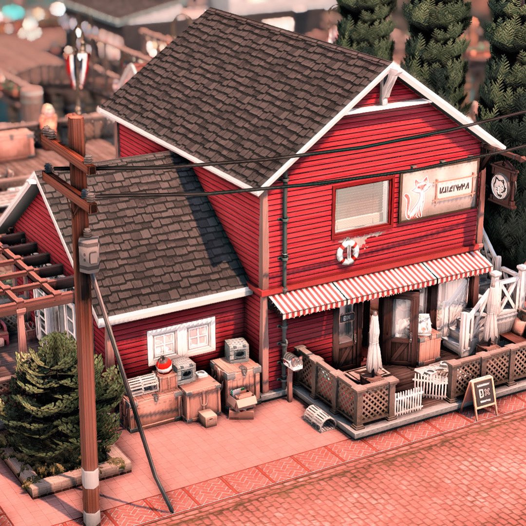 #eapartner
Hi.✨ This time I made a Cat Cafe + Apartment in Brindleton Bay. I Hope you like it!☁️

| No CC.☁️
| Stop Motion Speed build: m.youtube.com/watch?v=1oKyFe…

#TheSims4 #ShowUsYourBuilds #Ea <a href="/TheSims/">The Sims</a>