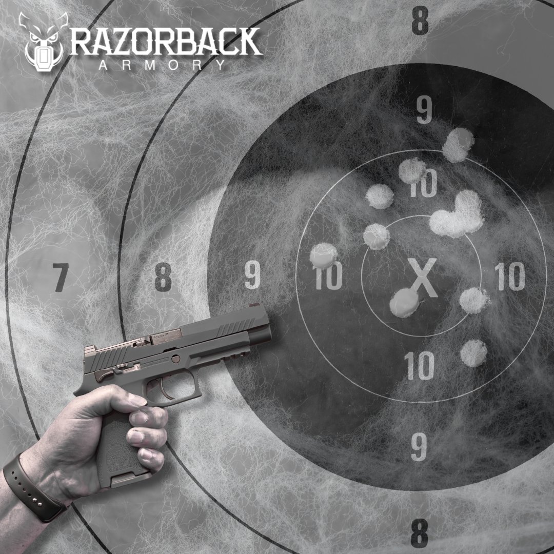 RazorbackArmory's tweet image. 🎯 The only thing spooky this season should be the ghosts and goblins — not your grouping. Tight groupings don’t happen by accident — they come from quality gear, proper setup, and consistent practice.