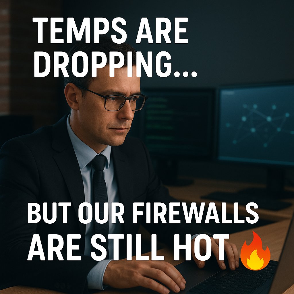 CapitalDSinc's tweet image. Temps are dropping, but our firewalls are still HOT. 🔥
Stay warm, stay secure, and don’t skip your system updates! 💻🍁
#FunFriday #CyberHumor #ITLife #ManagedIT